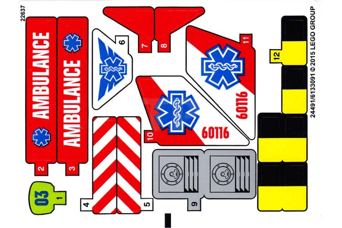 LEGO&reg; 6133091 - Pegatina para Set 60116