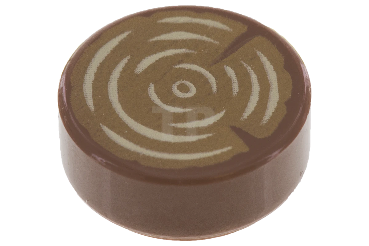LEGO&reg; 6285623 - 98138pb042 - Tile 1 x 1 Round with Tree Stump Pattern