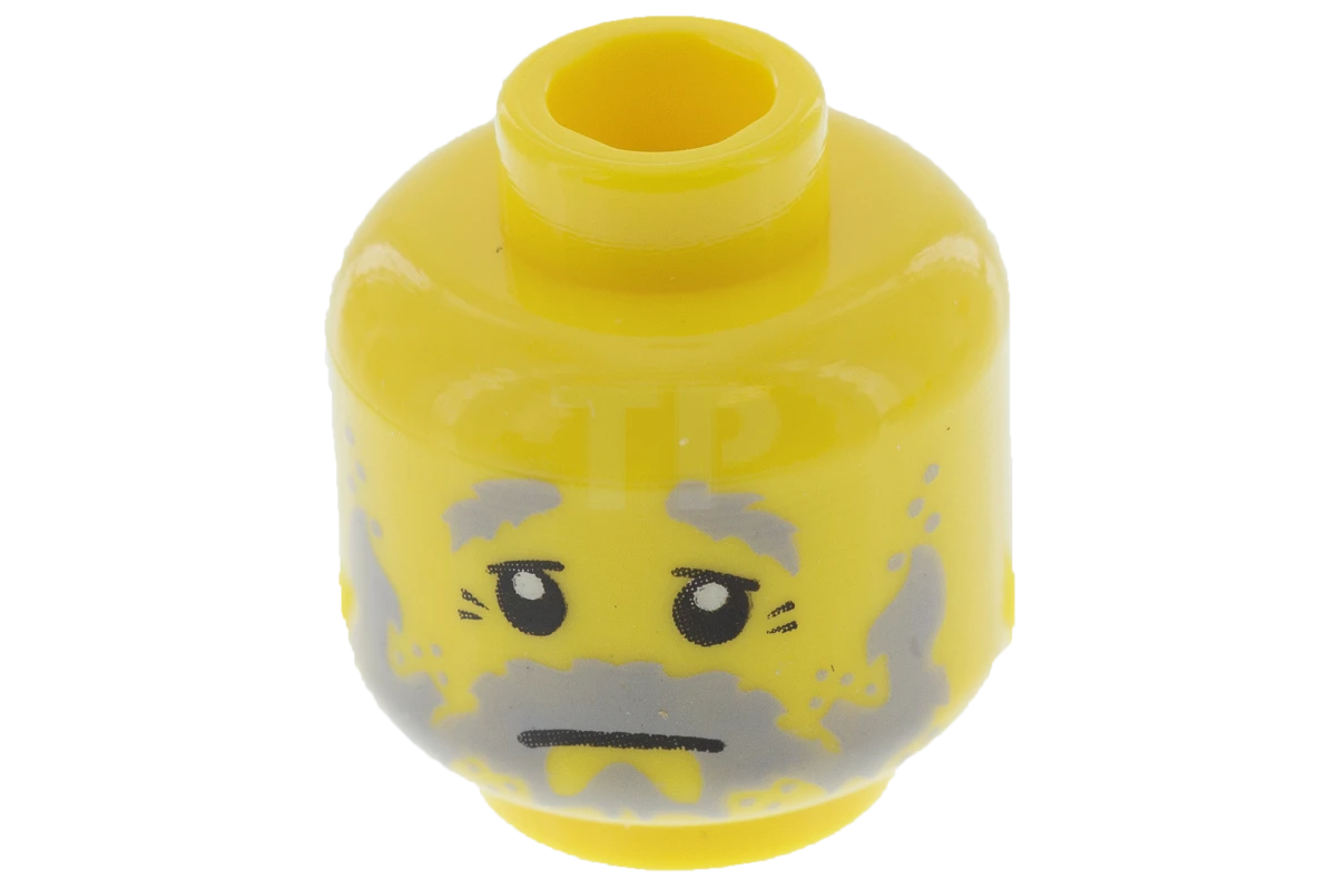 LEGO&reg; 4539508 - 3626cpb0327 - Head Minifig with Scruffy Beard and Wrinkles Pattern