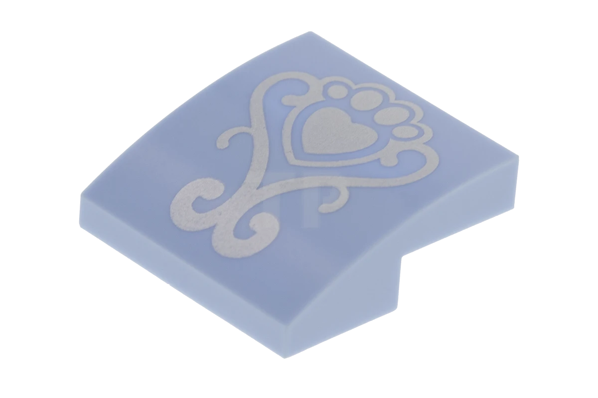 LEGO&reg; 6135348 - 15068pb047 - Dachstein 2 x 2 x 2/3 Gebogen mit Schnecken- und Herzmotiv