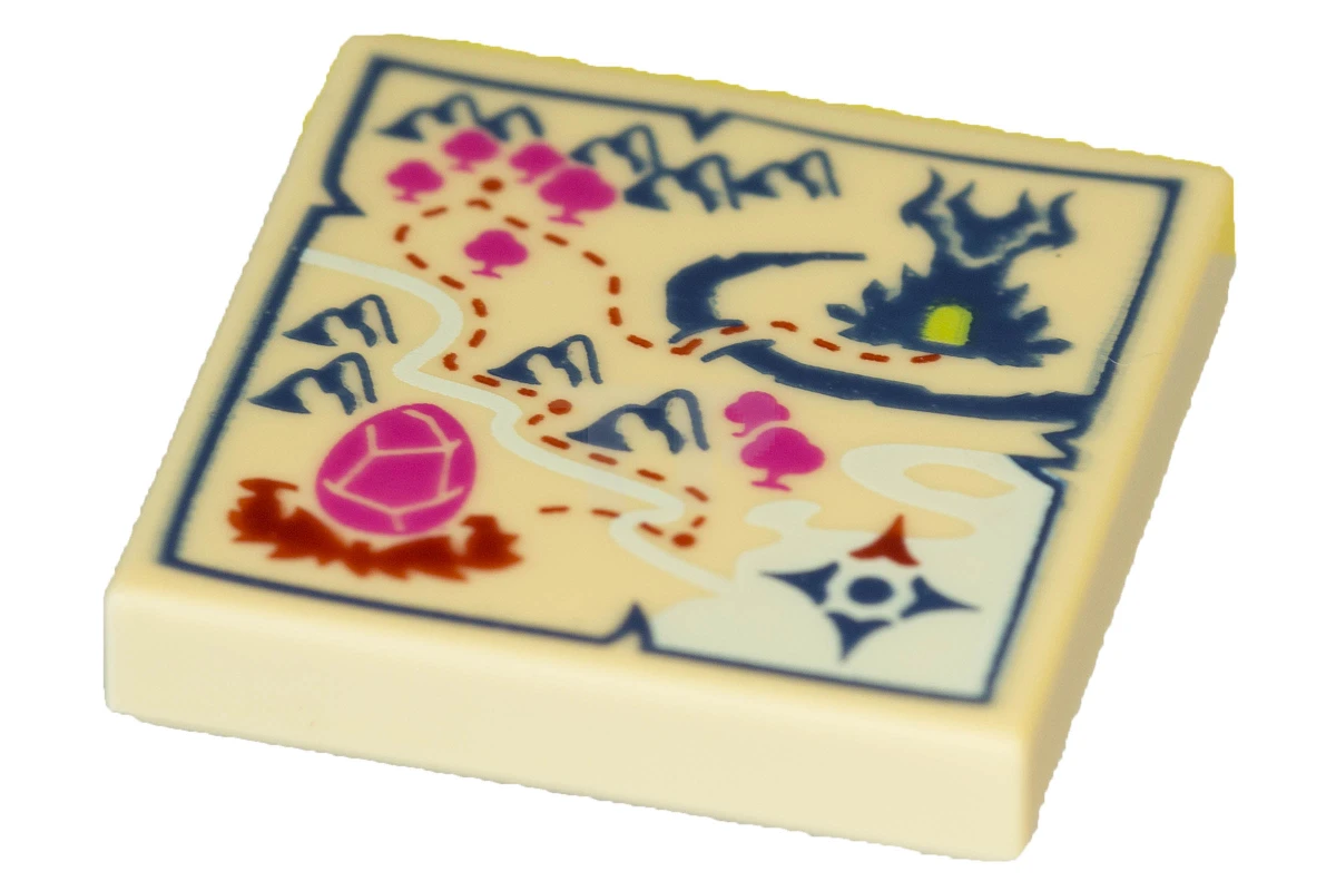 LEGO&reg; 6141978 - 3068pb0959 - Tile 2 x 2 with Map of Dragon Egg Location