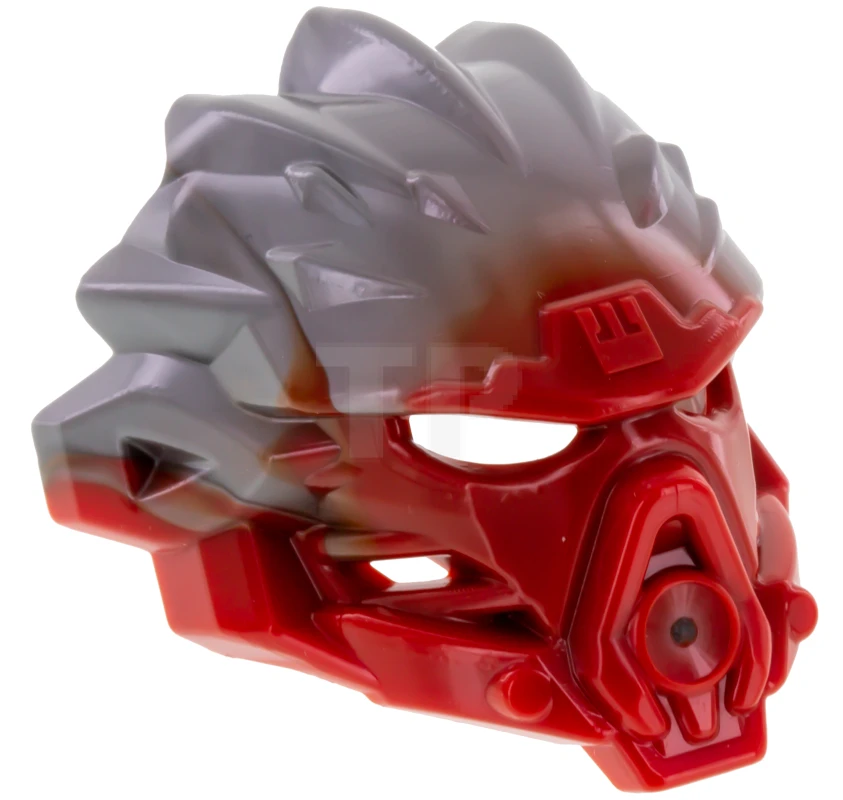LEGO&reg; 6134986 - 24148pb01 - Bionicle Mask of Fire (Unity) avec motif Marbled Flat Silver