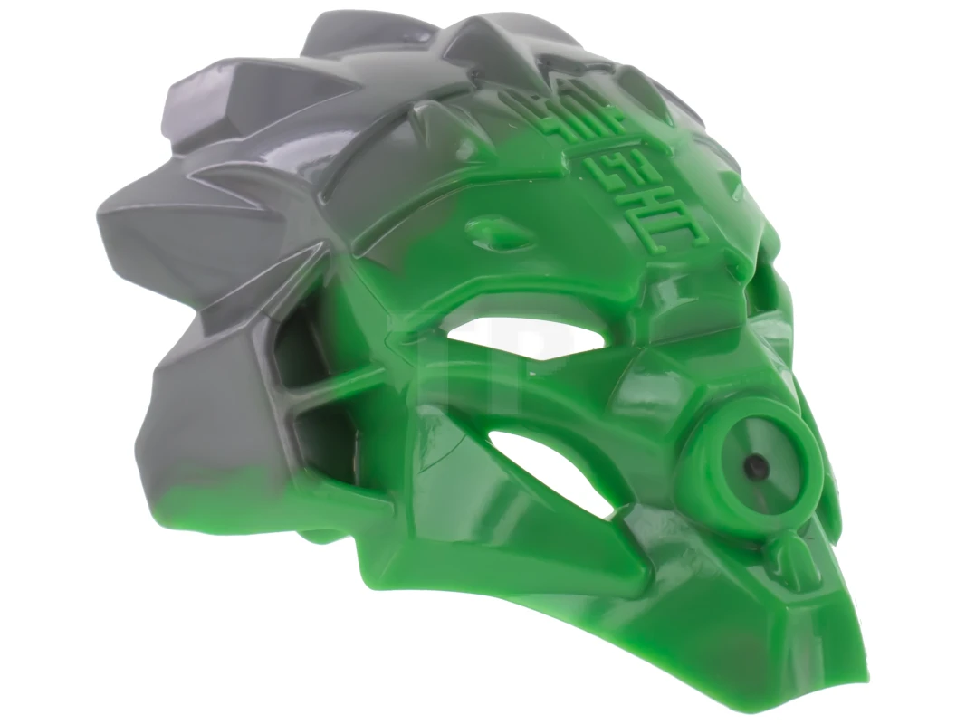 LEGO&reg; 6135031 - 24155pb01 - Bionicle Mask of Jungle (Unity) with Marbled Flat Silver Pattern