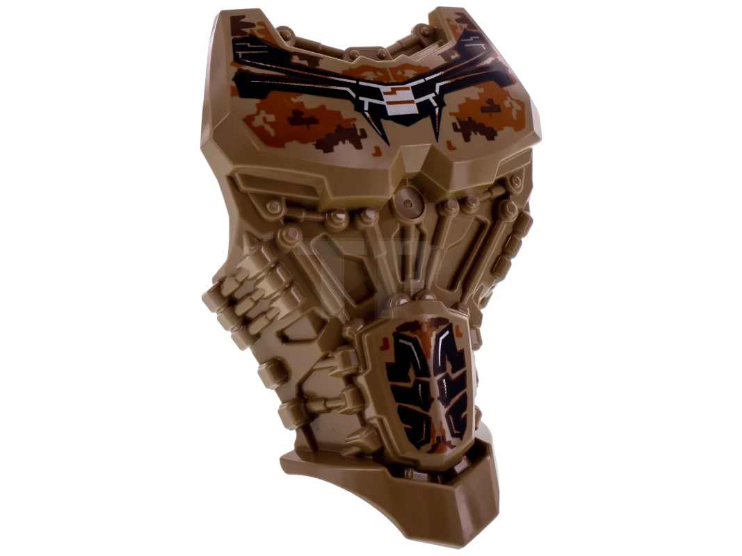 LEGO&reg; 6139240 - 24193pb04 - Large Figure Torso with Bionicle Brown and Black Pattern