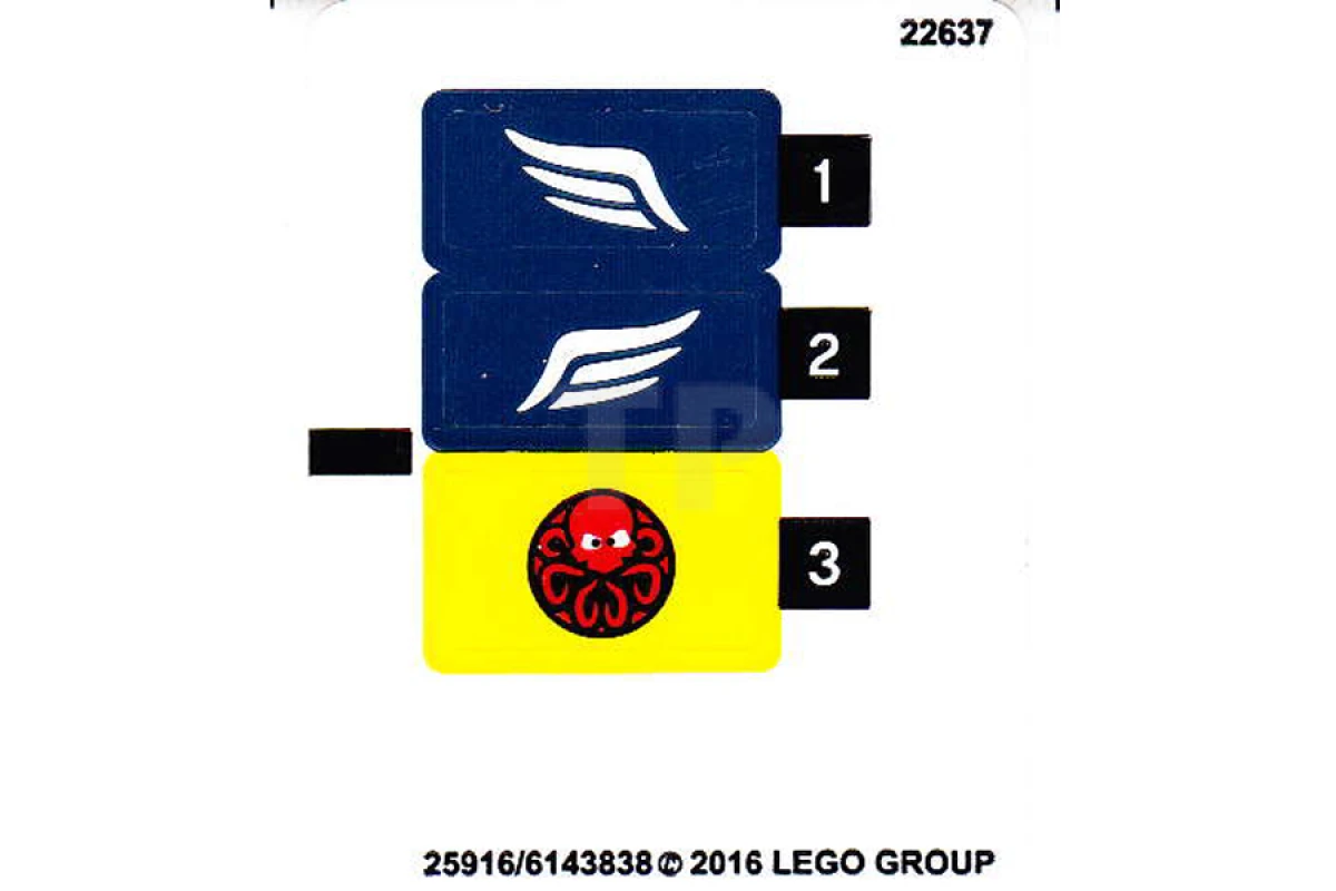 LEGO&reg;  - Adesivo per il set 76065 (versione internazionale)