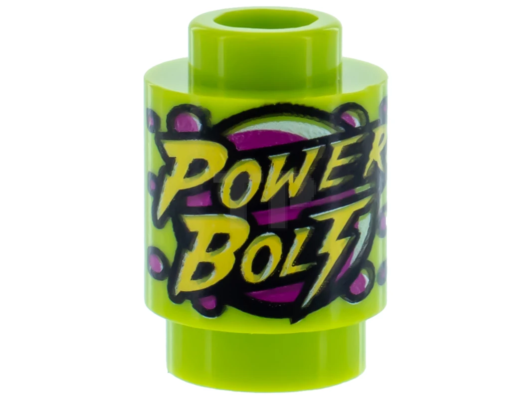 LEGO&reg; 6143875 - 3062pb046 - Brick 1 x 1 Round with 