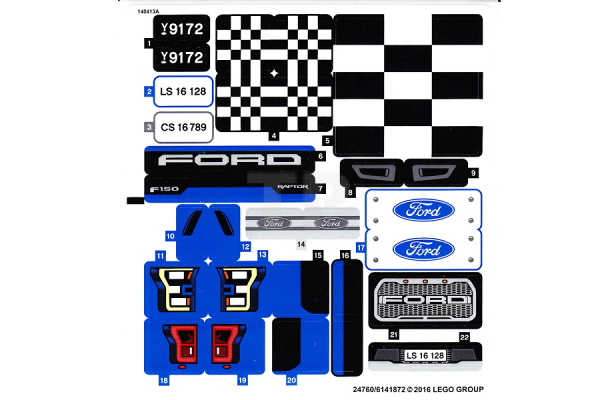 LEGO&reg; 6141875 - Sticker for Set 75875