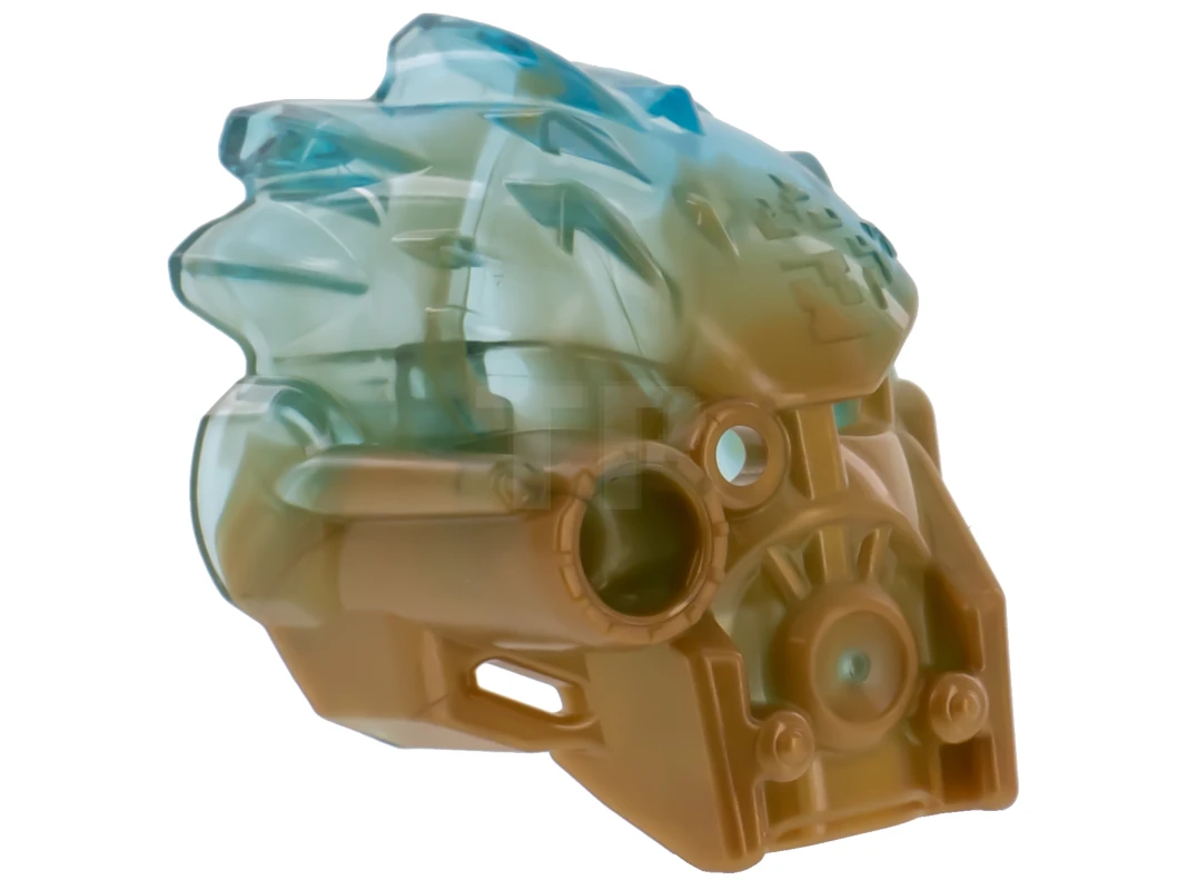LEGO&reg; 24150pb02 - 6135000 - Bionicle Mask of Ice (Unity) with Marbled Trans-Light Blue Pattern