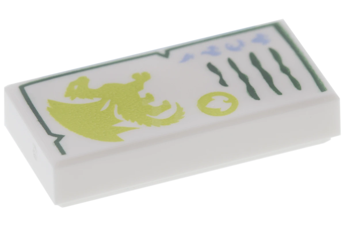 LEGO&reg; 6144638 - 3069pb0472 - Tile 1 x 2 with Dragon Elemental List