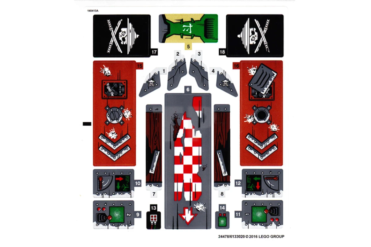 LEGO&reg; 6133020 - Sticker for Set 70605
