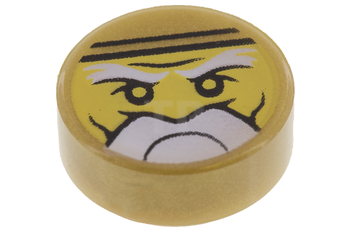 LEGO&reg; 6137038 - 98138pb044 - Tile 1 x 1 Round with Ninjago Trapped Sensei Wu Pattern