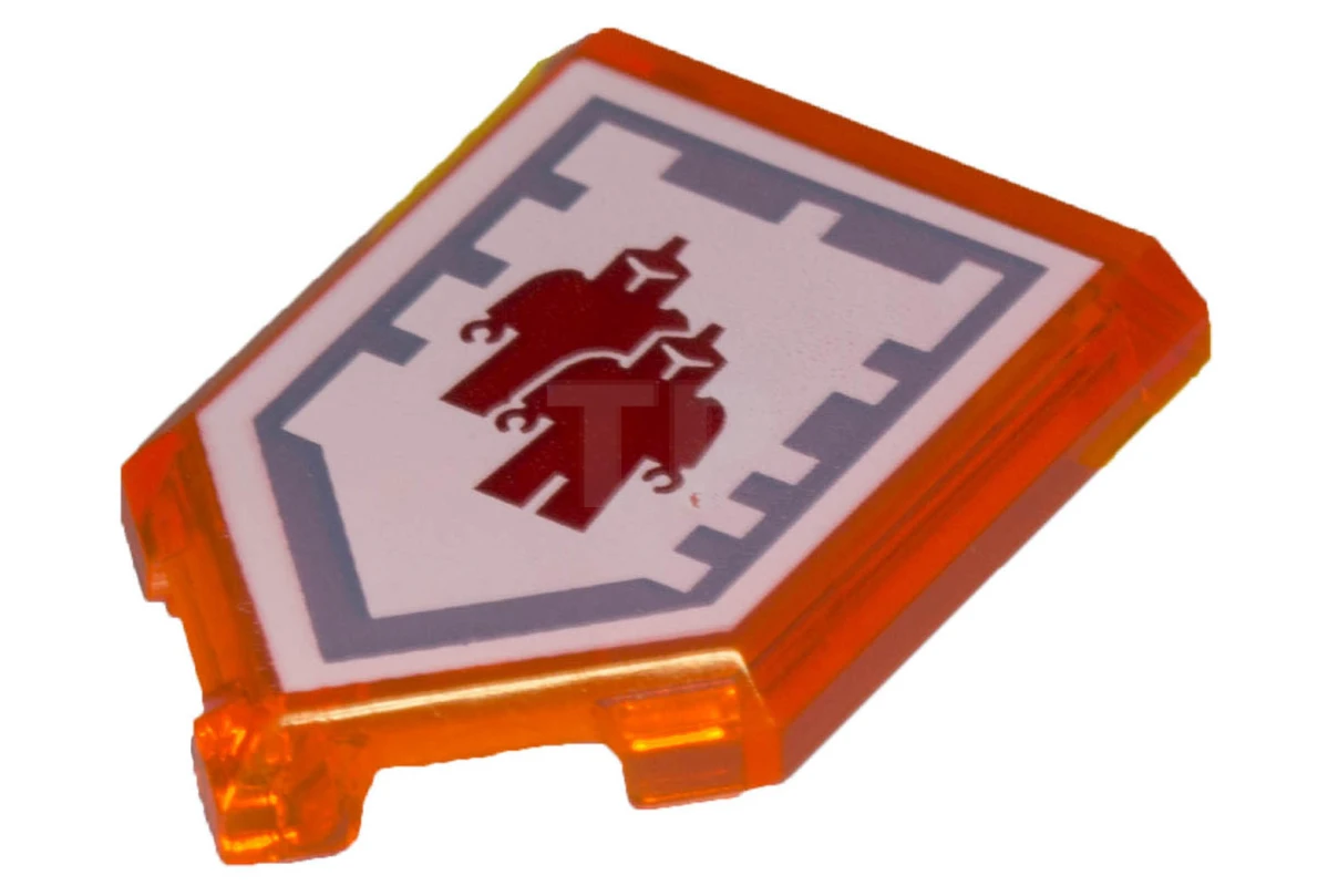 LEGO&reg; 6133051 - 22385pb032 - Tile 2 x 3 Pentagonal with Nexo Power Shield Pattern - Cloning