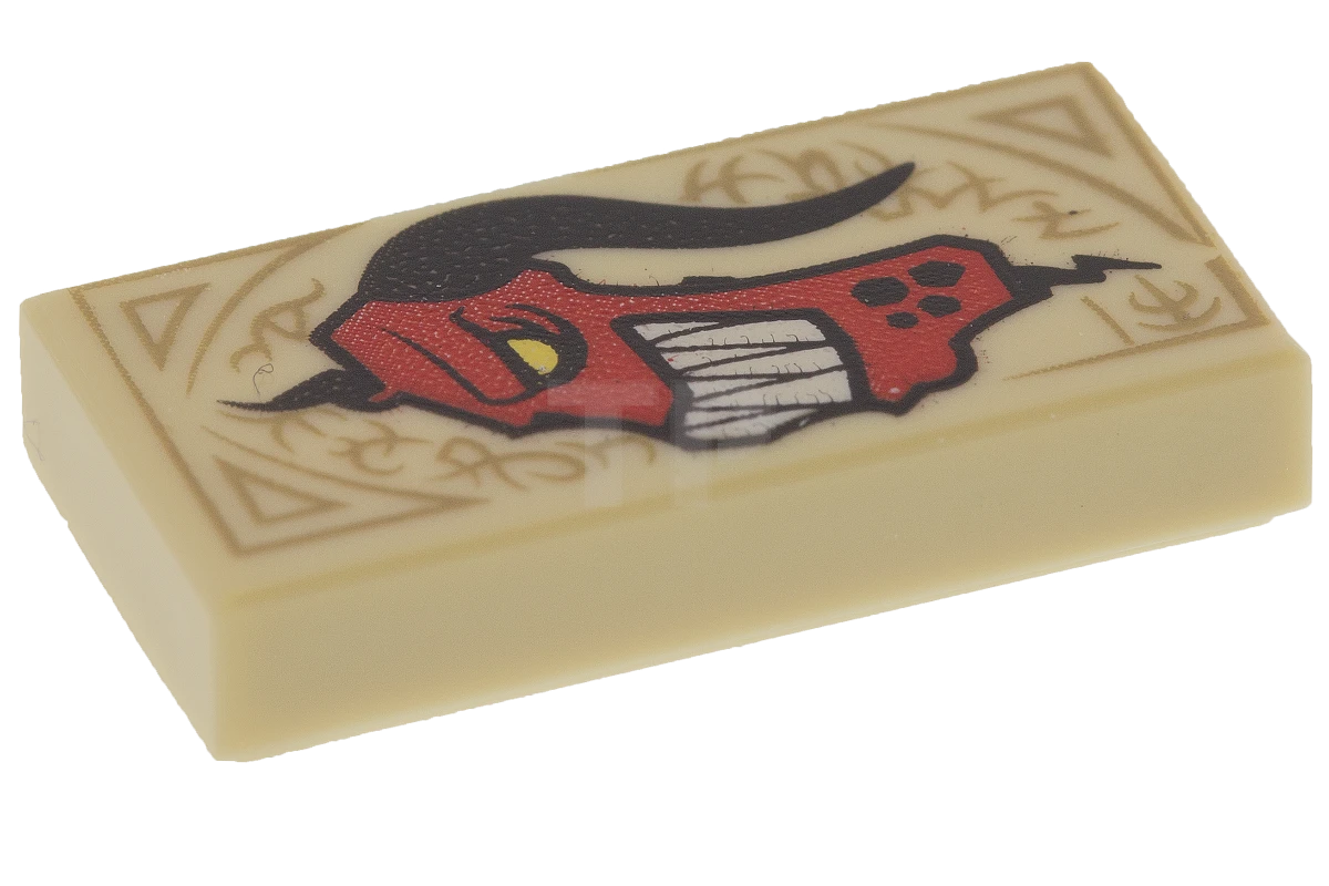 LEGO&reg; 6134687 - 3069pb0463 - Piastrelle 1 x 2 con motivo Globlin