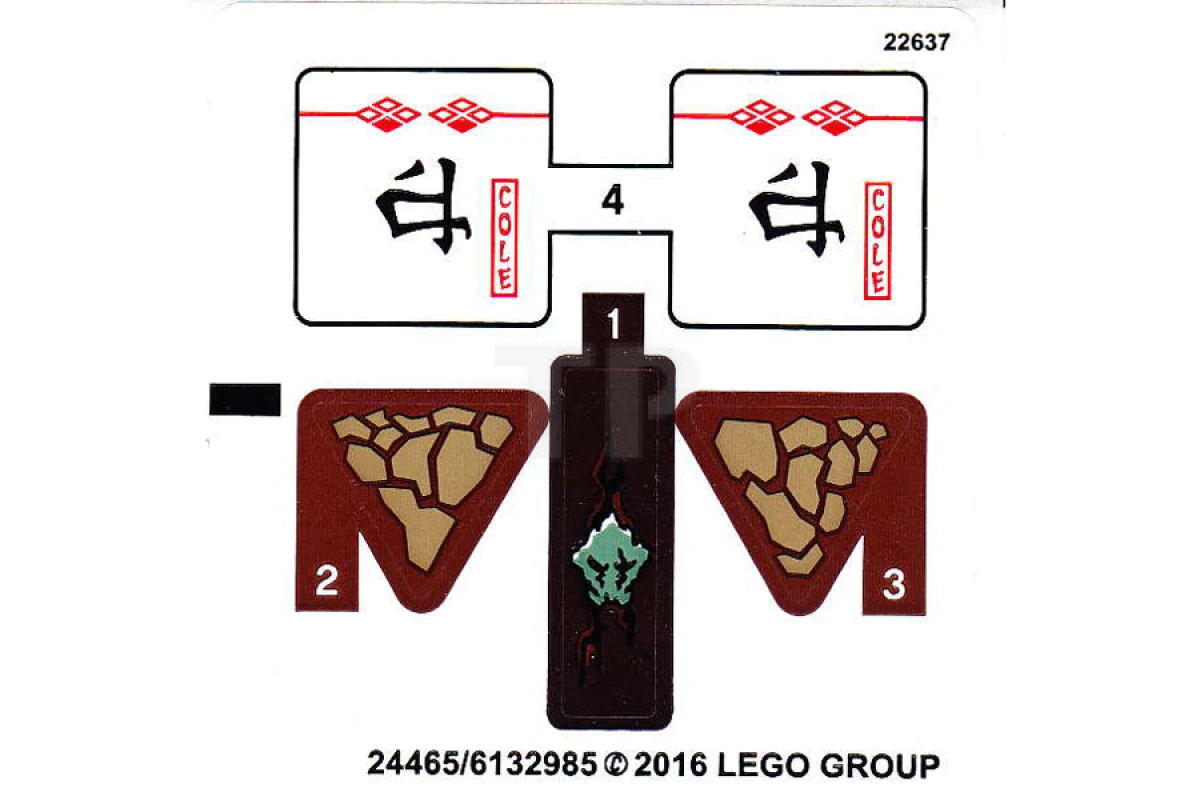 LEGO&reg; 6132985 - Autocollant pour l'ensemble 70599