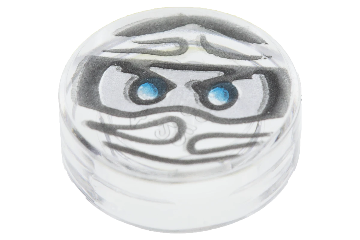 LEGO&reg; 6136968 - 98138pb046 - Tile 1 x 1 Round with Ninjago Trapped Zane Pattern