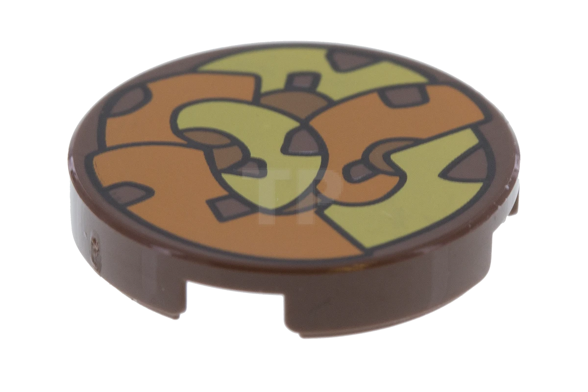 LEGO&reg; 14769pb090 - 6134611 - Tile 2 x 2 Round with Bottom O and Tentacles Pattern (Tiketz)