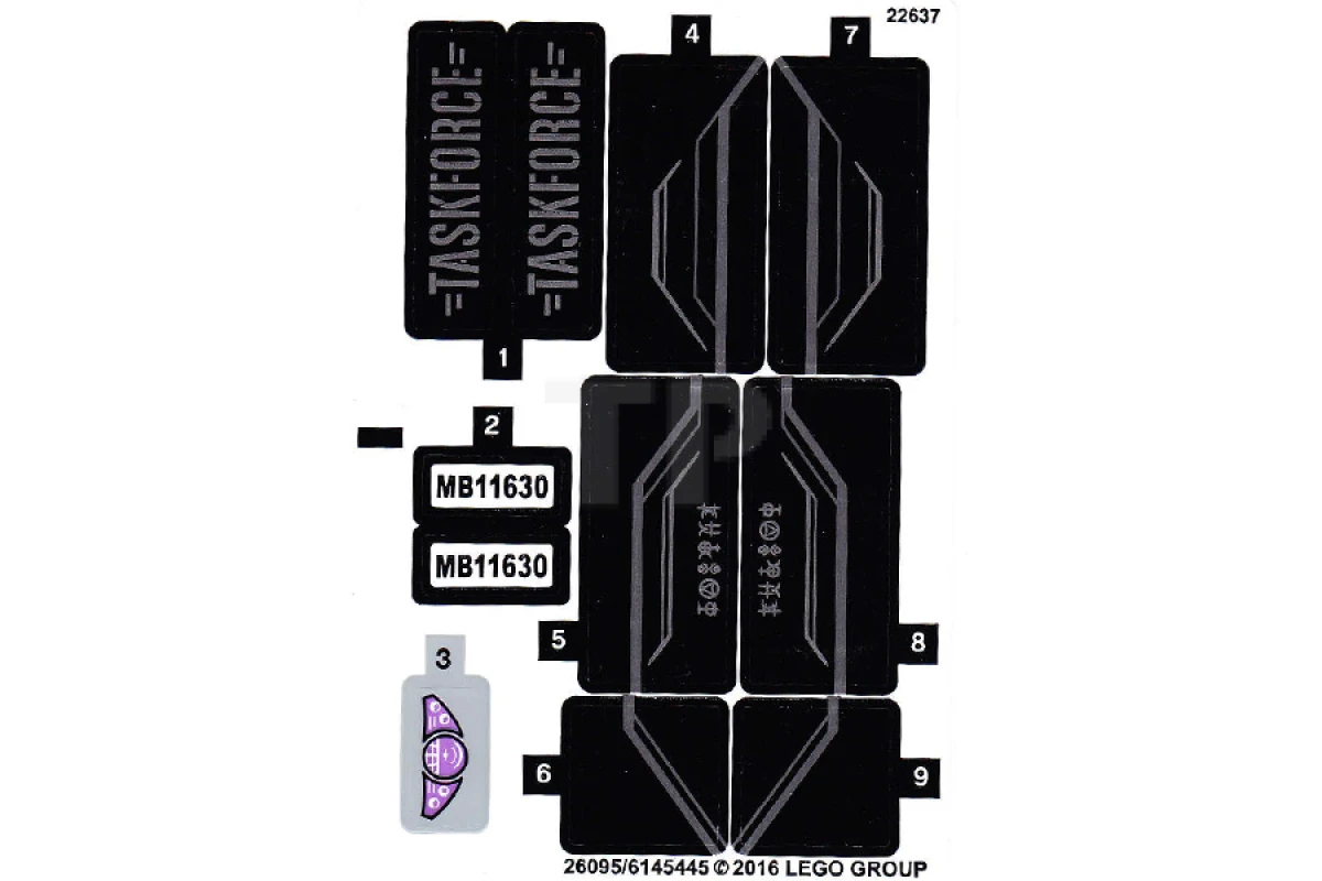 LEGO&reg;  - Autocollant pour l'ensemble 76047