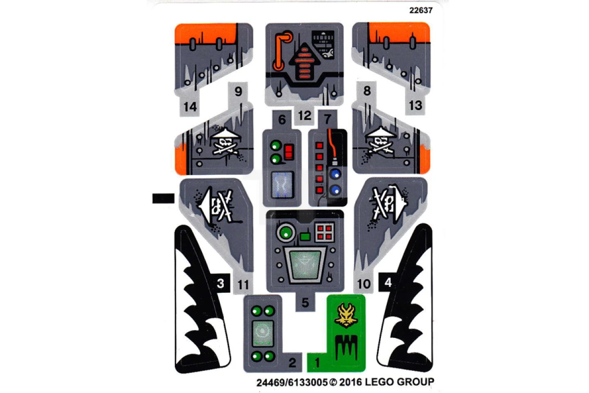 LEGO&reg;  - Autocollant pour l'ensemble 70601