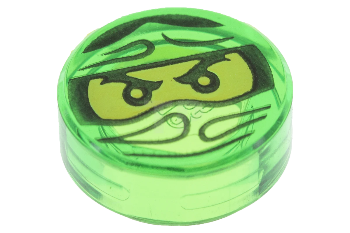 LEGO&reg; 6136986 - 98138pb047 - Tile 1 x 1 Round with Ninjago Trapped Lloyd Pattern