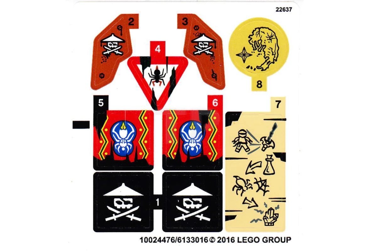 LEGO&reg;  - Adesivo per il set 70604 (versione internazionale)