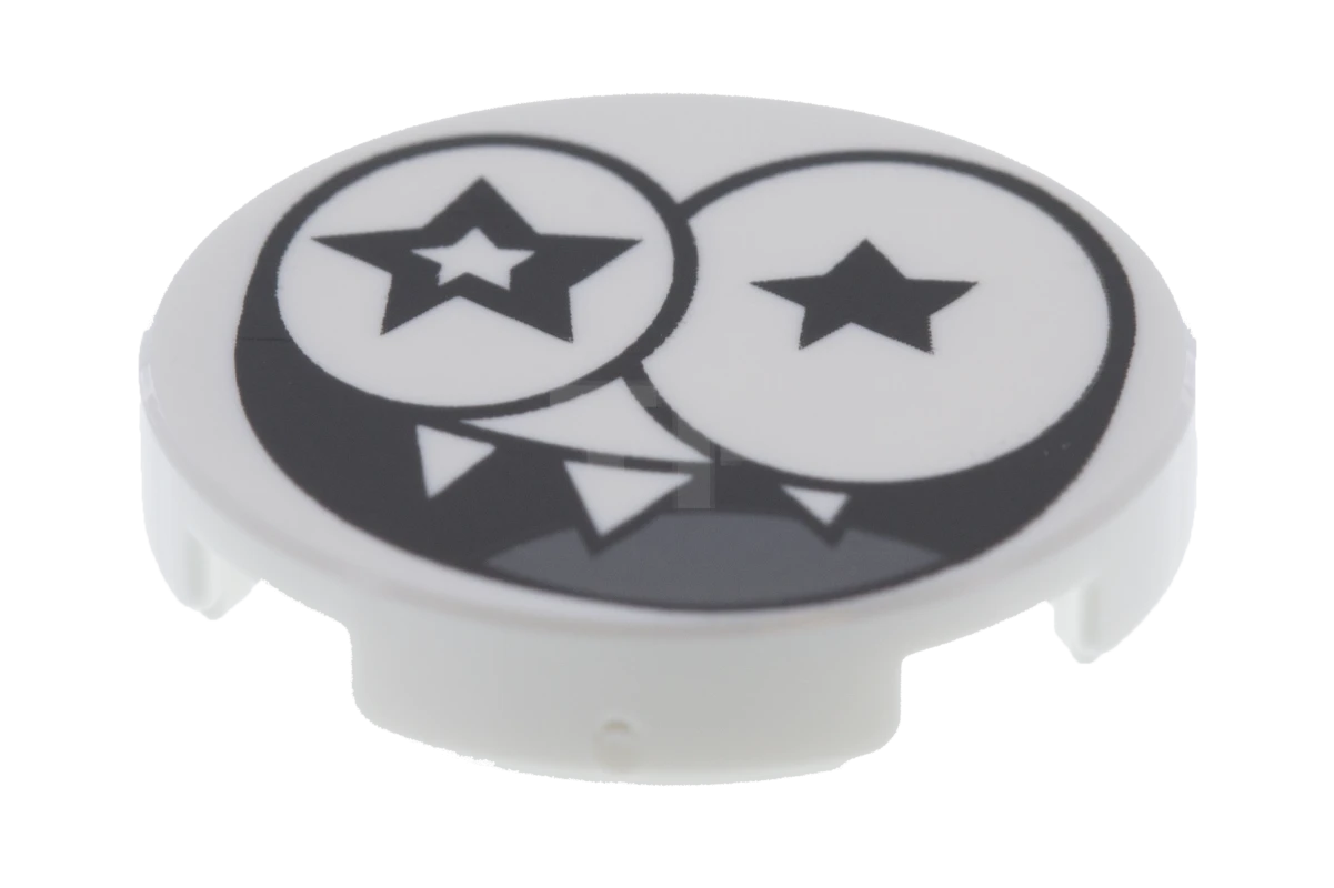 LEGO&reg; 6133696 - 14769pb091 - Fliese 2 x 2 Rund mit Bottom O und Face Pattern (Nixel)