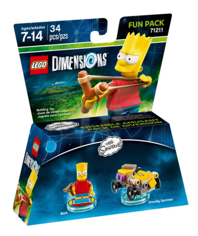 LEGO&reg; 71211 Lego Dimensions Fun Pack - The Simpsons Bart and Gravity Sprinter