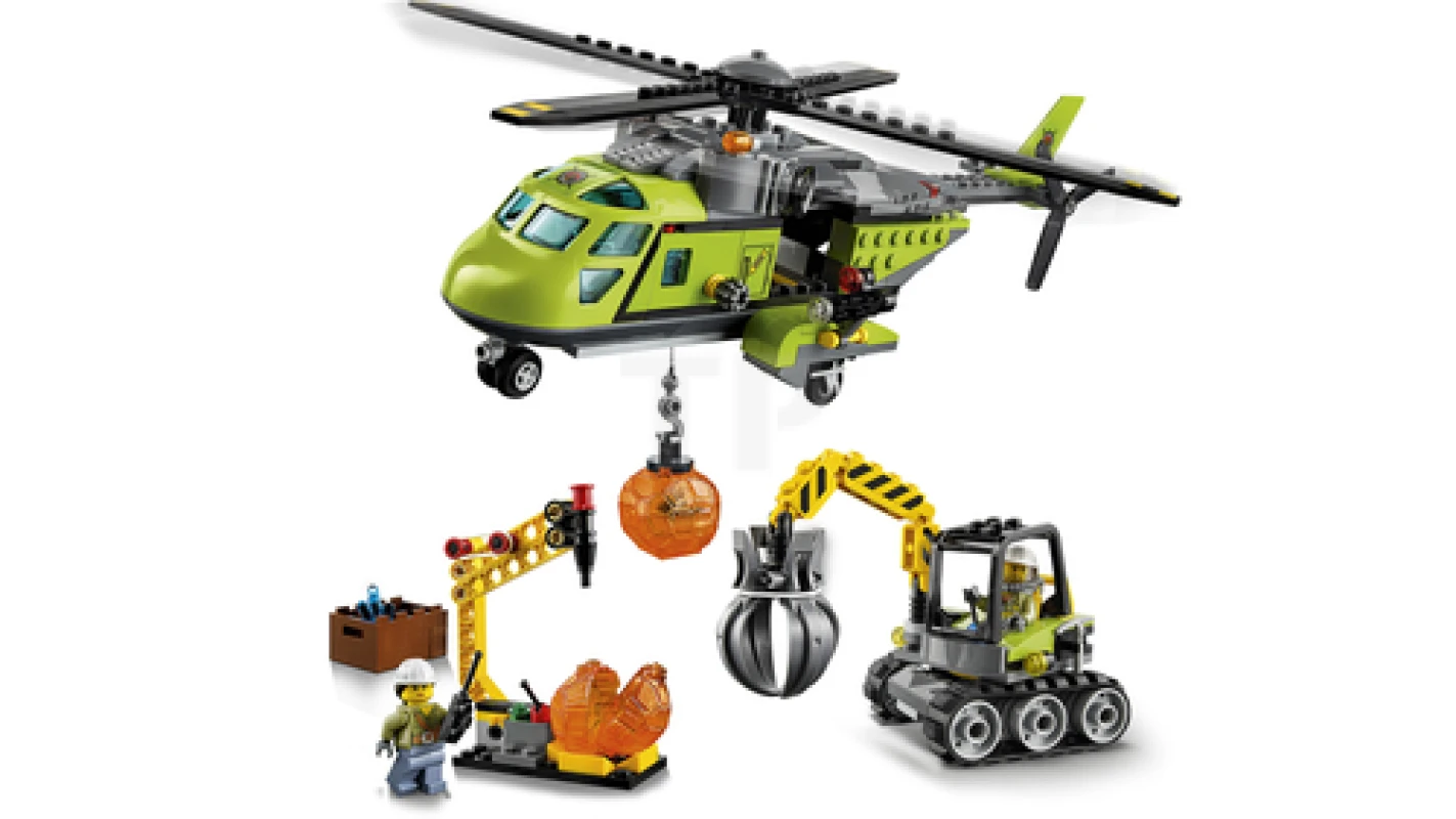 LEGO&reg; 60123 Volcano Supply Helicopter