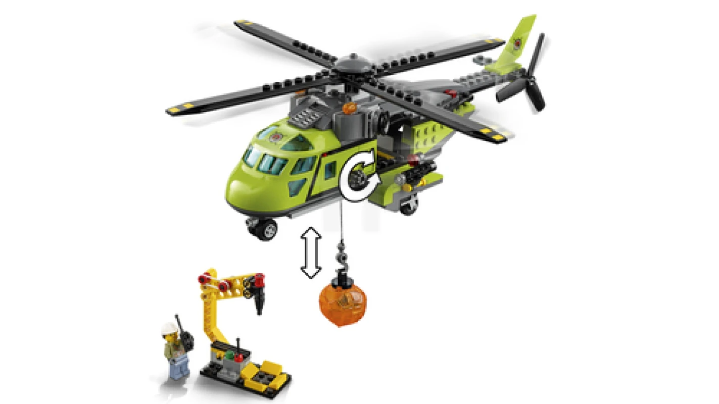 LEGO&reg; 60123 Volcano Supply Helicopter