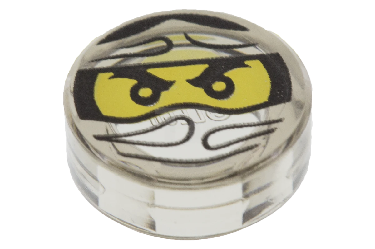 LEGO&reg; 98138pb049 - 6139204 - Tile 1 x 1 Round with Ninjago Trapped Cole Pattern