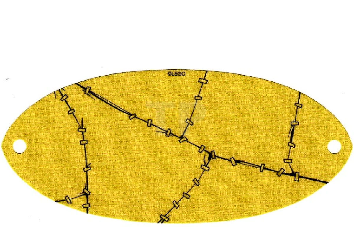 LEGO&reg; 6144952 - 26032 - Cloth Sail Oval 8 x 18 with Rips and Clamps Pattern