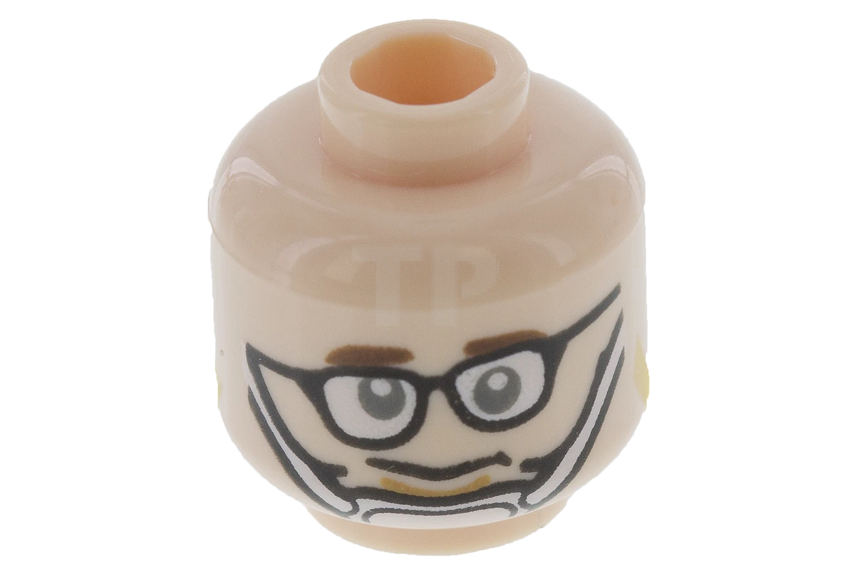 LEGO&reg; 6136754 - 3626cpb1473 - Head Minifig with Crooked Eyeglasses Pattern (Ghostbusters Tully)