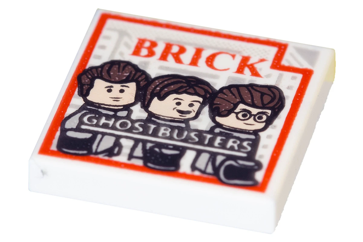 LEGO&reg; 3068pb0950 - 6135301 - Tile 2 x 2 with 'BRICK' and 'GHOSTBUSTERS' Pattern