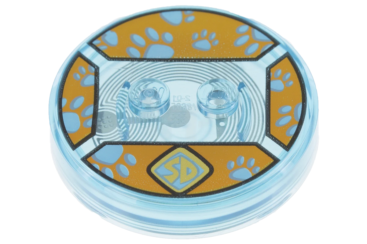 LEGO&reg; 6122873 - 18605c01pb16 - Dimensions Etiqueta de juguete 4 x 4 x 2/3 con 2 tachuelas para Scooby-Doo nº 16 con dibujo 