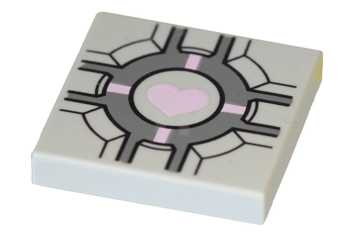 LEGO&reg; 6124833 - 3068pb0689 - Baldosa 2 x 2 con Cubo Compañero Patrón Corazón
