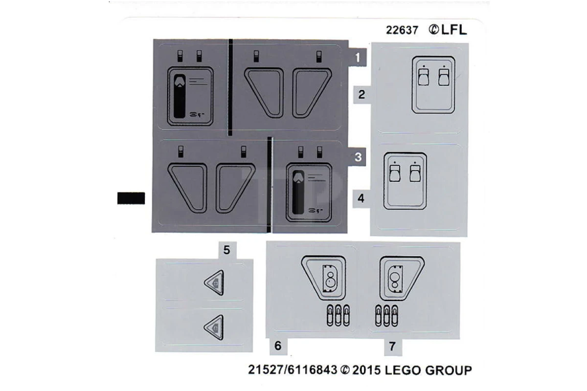LEGO&reg;  - Adesivo per il set 75100 (versione internazionale)