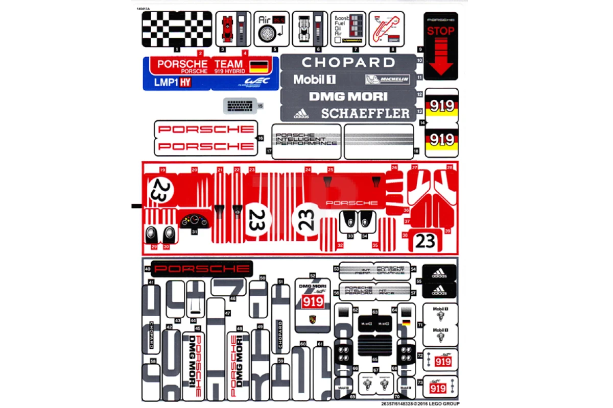 LEGO&reg; 6148328 - Autocollant pour l'ensemble 75876