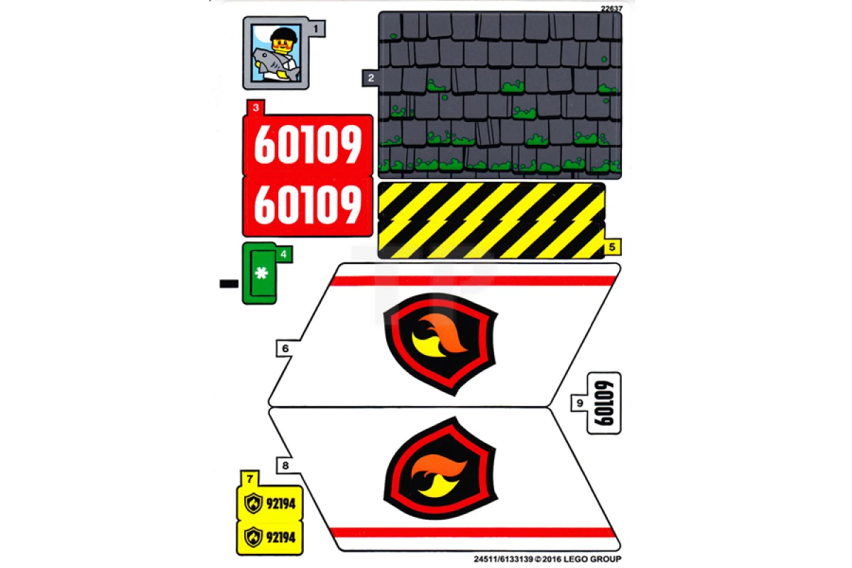 LEGO&reg; 6133139 - Autocollant pour l'ensemble 60109