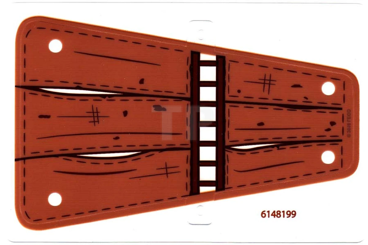 LEGO&reg;  - 26337 - Kunststoffmarkise mit dunkelbraunem und rotbraunem Stoffmuster