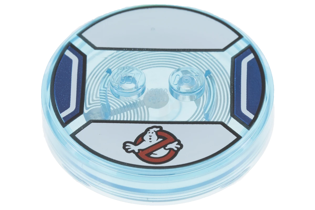 LEGO&reg; 6122898 - 18605c01pb35 - Dimensions Toy Tag 4 x 4 x 2/3 with 2 Studs for Stay Puft #35 with Ghostbusters Logo Pattern