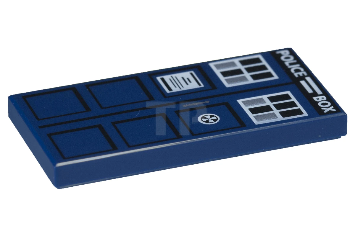 LEGO&reg; 6125993 - 87079pb0253 - Tile 2 x 4 with 'POLICE BOX' Pattern (TARDIS)
