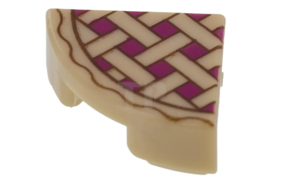 LEGO&reg; 6151221 - 25269pb001 - Tile 1 x 1 Round Quarter with Lattice Pie Pattern