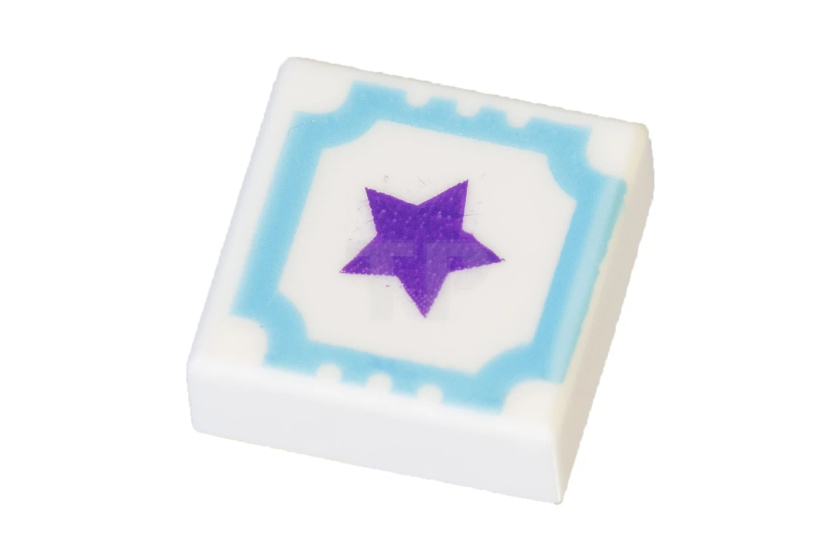 LEGO&reg; 6152581 - 3070pb104 - Tegel 1 x 1 met sterpatroon