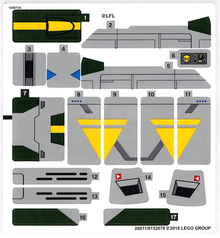 LEGO&reg; 6152678 - Sticker for Set 75150