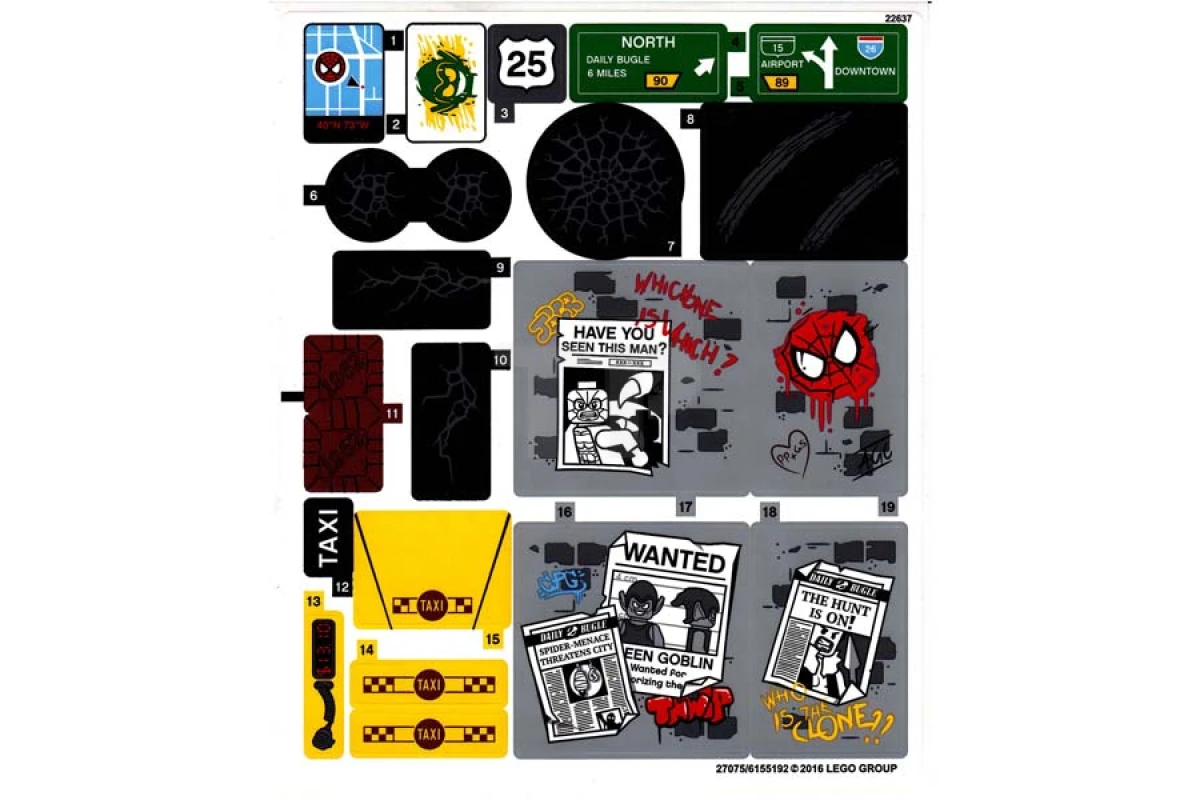 LEGO&reg; 6155192 - Autocollant pour l'ensemble 76057