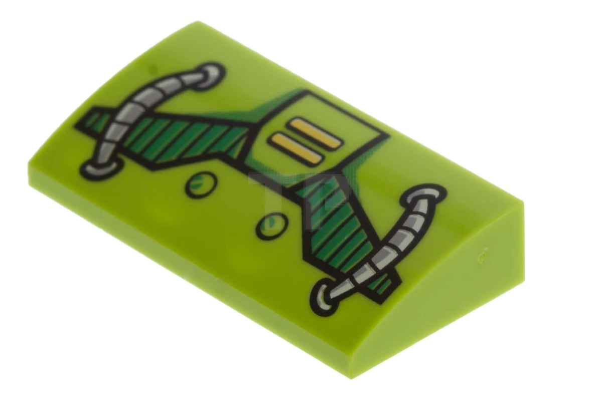 LEGO&reg; 6147011 - 88930pb069 - Dachstein gebogen 2 x 4 x 2/3 mit Schläuchen Muster