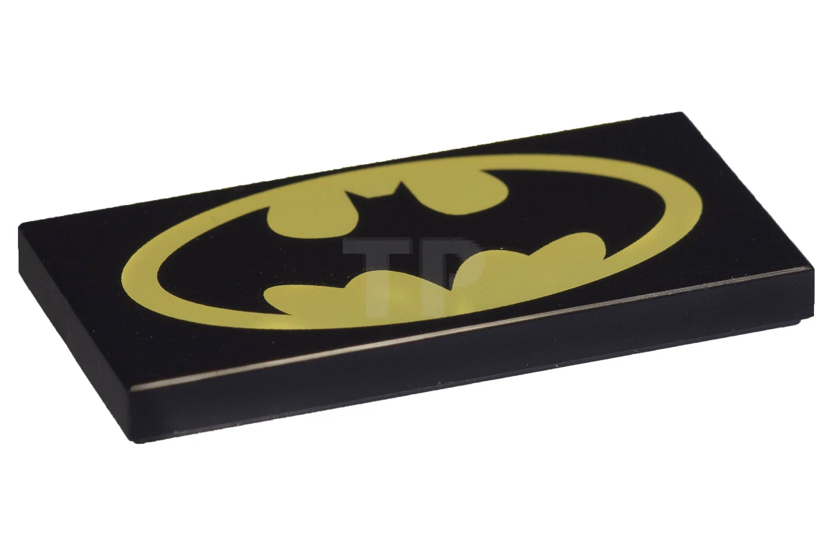 LEGO&reg; 6147001 - 87079pb0317 - Tile 2 x 4 with Batman Logo Oval Pattern