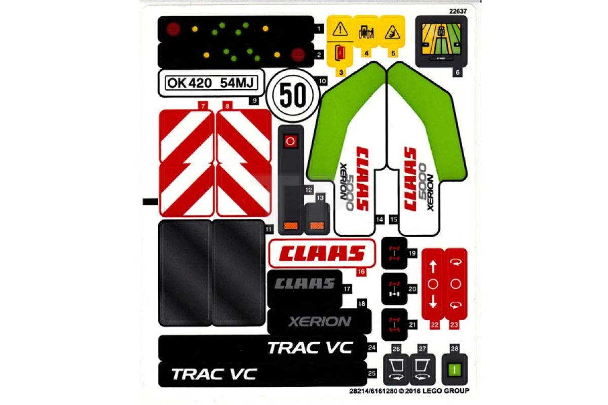 LEGO&reg; 6161280 - Adesivo per il set 42054