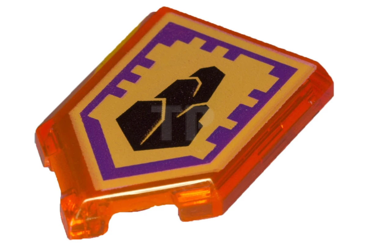 LEGO&reg; 6133154 - 22385pb042 - Fliese 2 x 3 Fünfeck mit Nexo Power Shield Muster - Wall Block