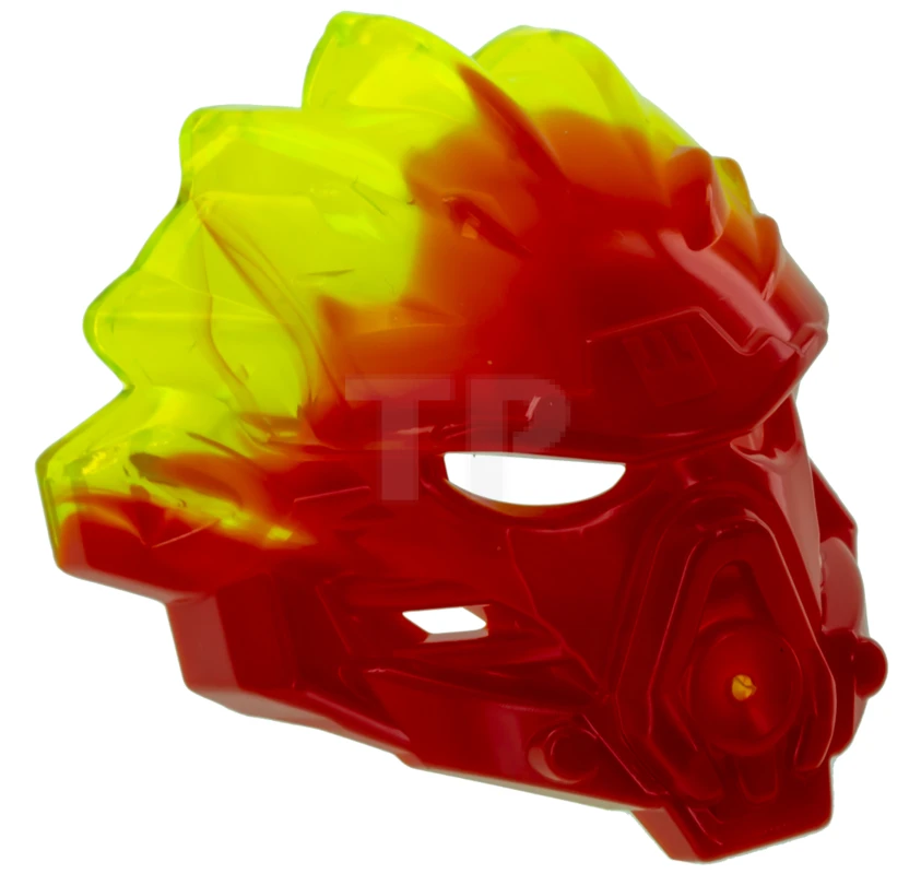 LEGO&reg; 6158055 - 24148pb03 - Bionicle Mask of Fire (Unity) with Marbled Trans-Neon Green Pattern