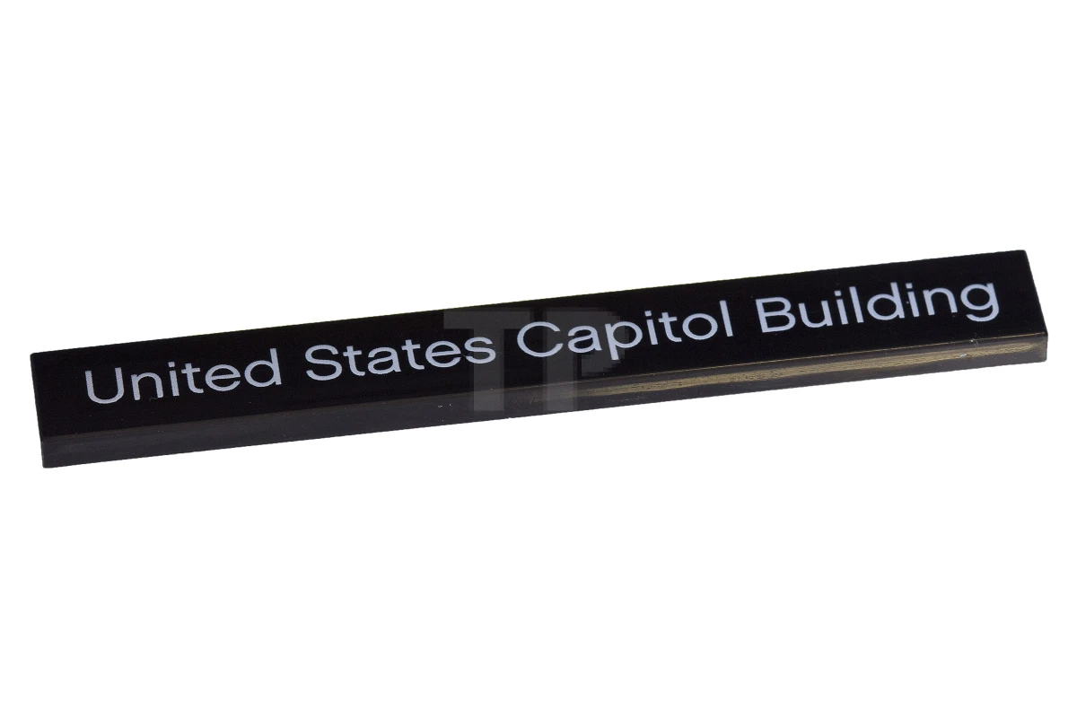 LEGO&reg; 6146728 - 4162pb155 - Tile 1 x 8 with 'United States Capitol Building' Pattern